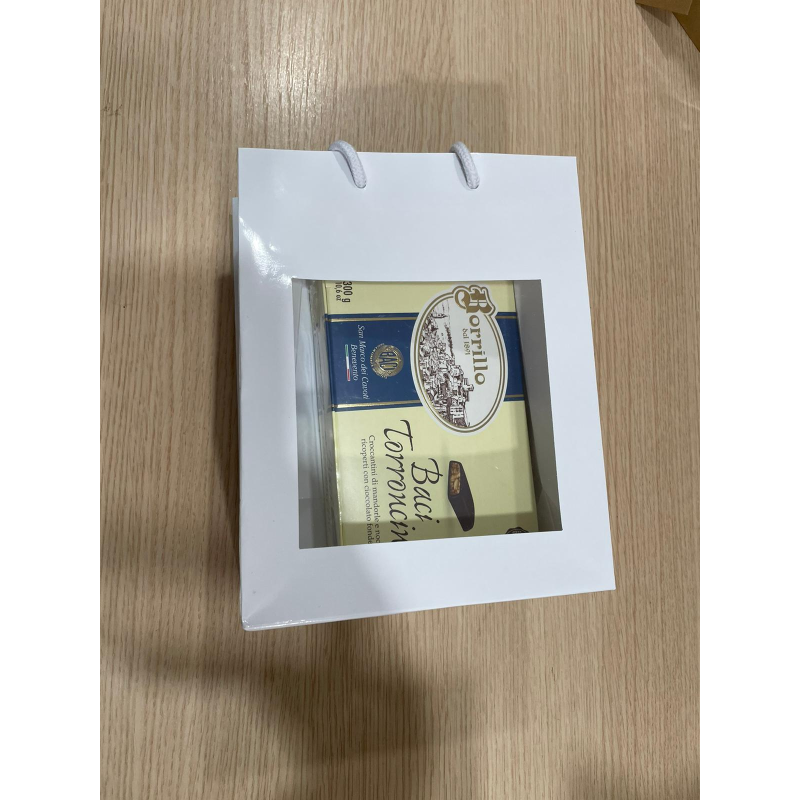 Busta bianca con finestra per Torroni