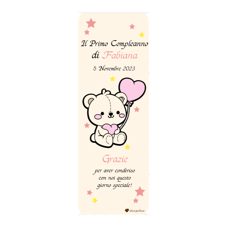 Segnaposto compleanno bimba - IdeaGolosa