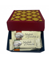 Scatolina regalo intagliata con 250gr di Torroni Borrillo