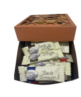 Scatolina regalo intagliata con 450gr di Torroni Borrillo